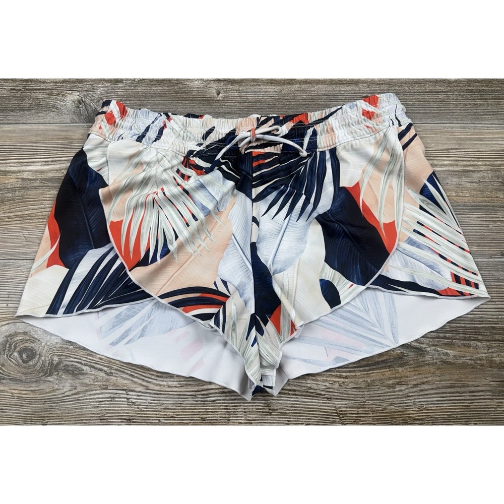 Athleta Women's Hudson Board Shorts Tropical Palm Leaf Lined Size Med Swim Beach